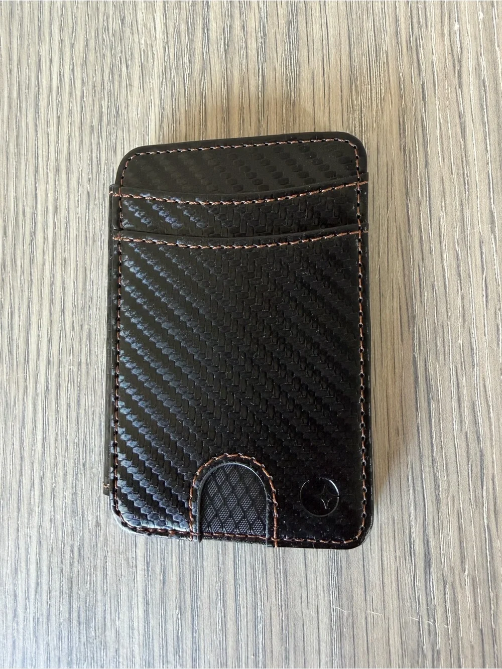 Carbon Fiber Black Slim Magnetic Wallet for MagSafe iPhone